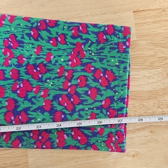 Lilly Pulitzer Women’s Size 10 Green Pink Purple Worth Skinny Mini Pants Stretch - Picture 8 of 10